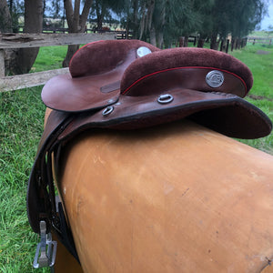 Bombers Polocrosse Saddle - Halfbreed Stock Saddle Fully Mounted