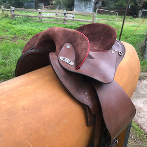 Bombers Polocrosse Saddle - Halfbreed Stock Saddle Fully Mounted