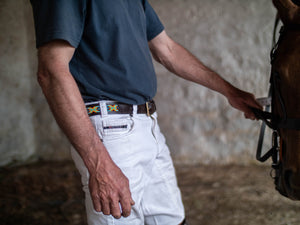 Bomber White Mens Horse Riding Jeans