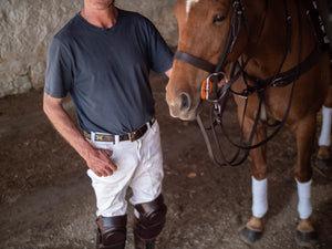 Bomber White Mens Horse Riding Jeans