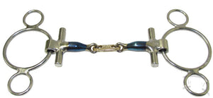 3 Ring Dutch Gag Control Plate Bomber bit, also called a French link