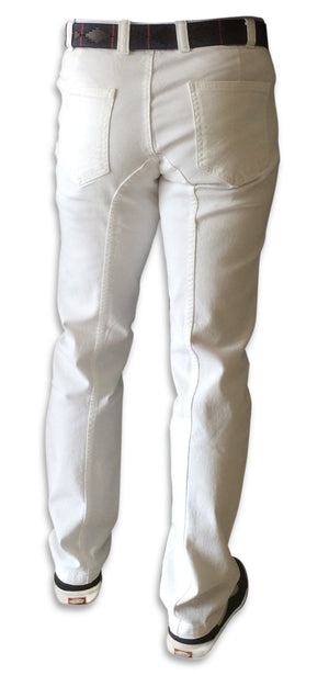 Bomber White Mens Horse Riding Jeans