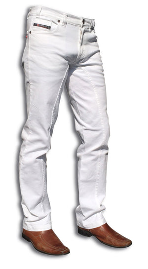 Bomber White Mens Horse Riding Jeans
