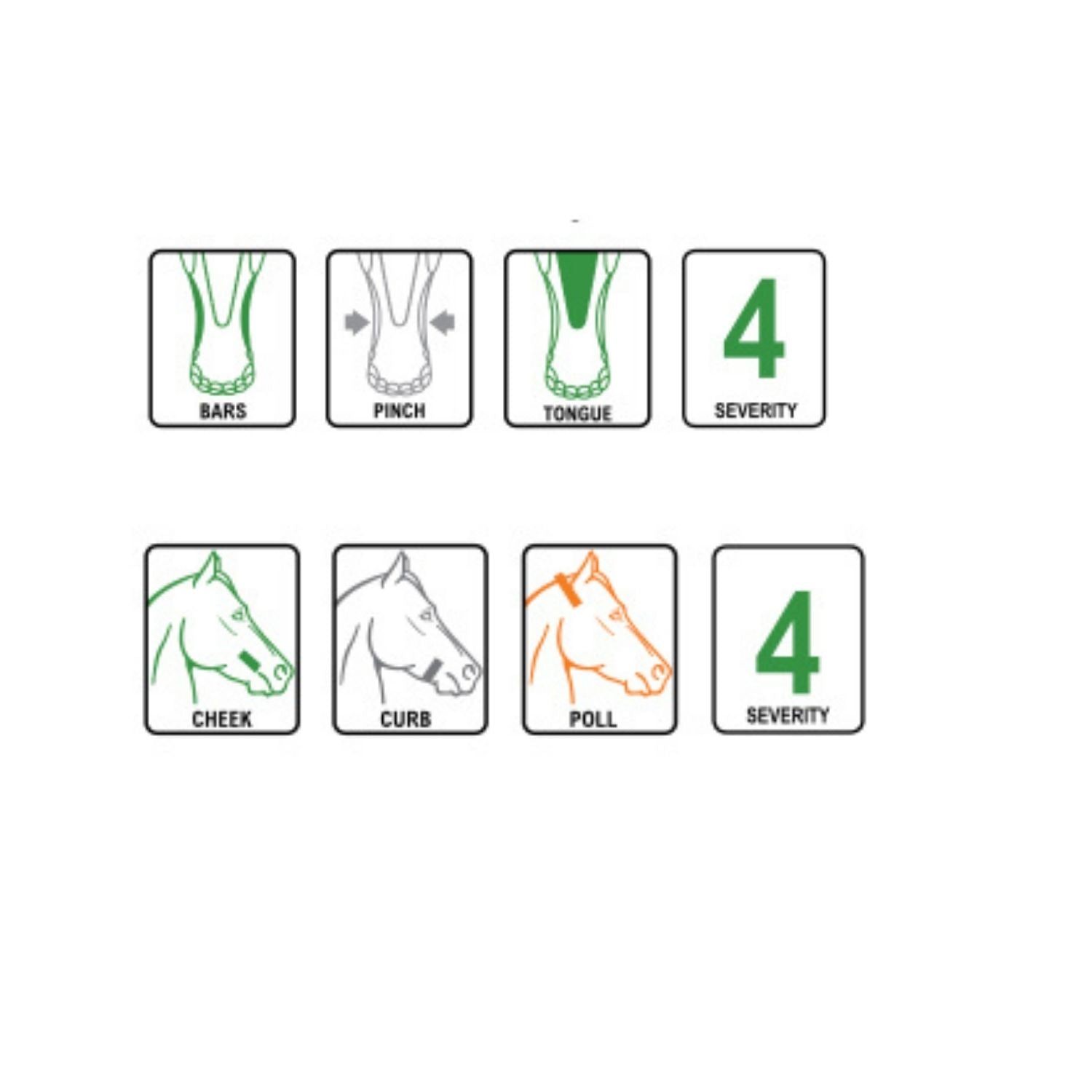 Polo 3 Ring Happy Tongue Bomber Bit for Polo